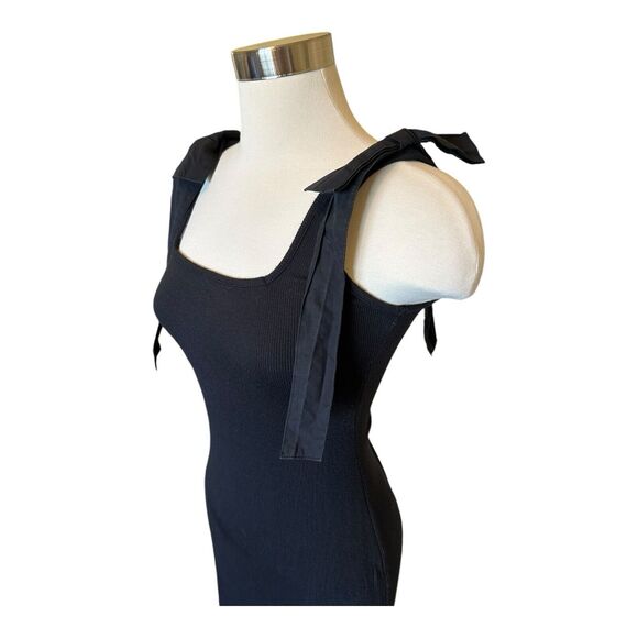 T8 Summersalt Women’s The Softest Ribbed Tie Bow Shoulder Maxi Dress Sz S - Picture 3 of 5